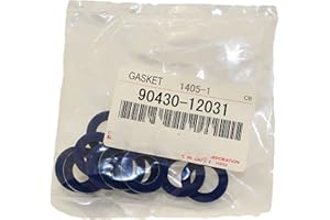 [Stock OEM].Oil Drain Plug Gasket 90430-12031 for Toyota Lexus Prius FJ RAV4 Yaris Lexus ES CT GS is GX - Replacement Washer 
