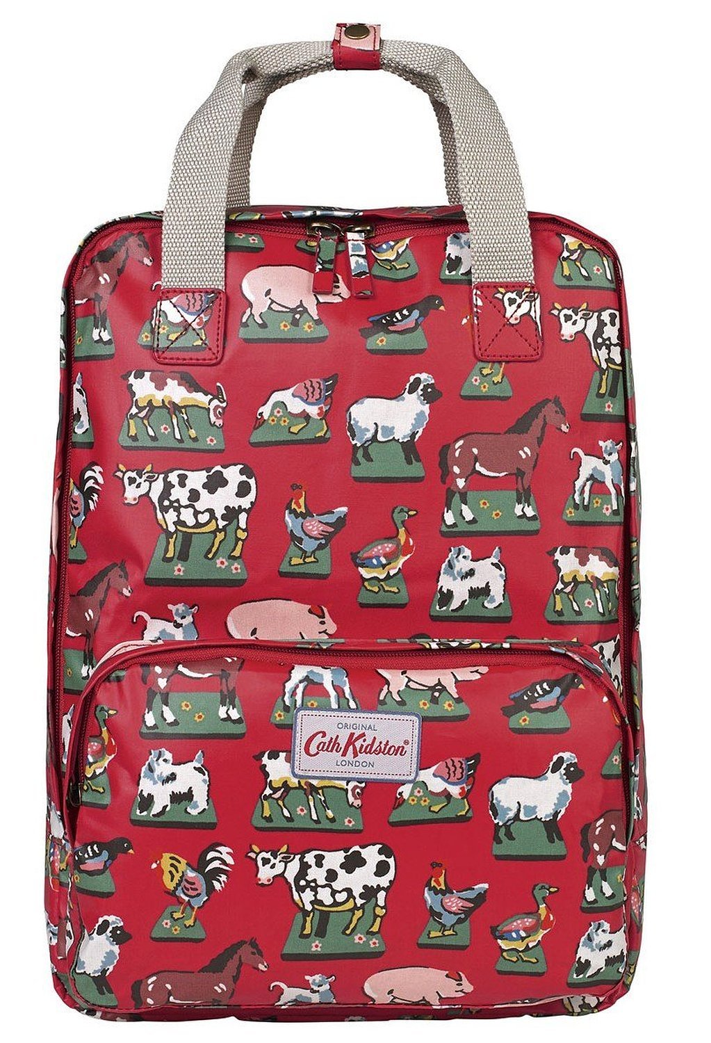 Lovely Cath Kidston Matt Oilcloth Backpack Rucksacks Home Farm Color Red Fitting 13 Laptop Bryan Tokyo
