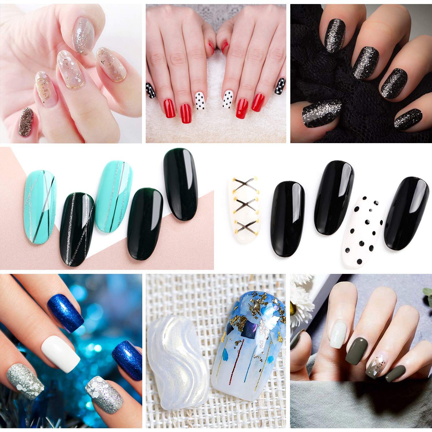 NICEMOVIC 7Pcs UV Gel Acrylic Nail Brush, Nail Paint Brushes, Nail Art Tips Builder Brush, Nail Painting Brush Pen Set : Beauty