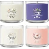 Yankee Candle Mini Jar Scented Candles, Small Single Wick Candle Set, Soy Wax Blend, Vanilla Cupcake, Lilac Blossoms, Coconut Beach, Pink Sands (Sweet Serenity Variety Pack)