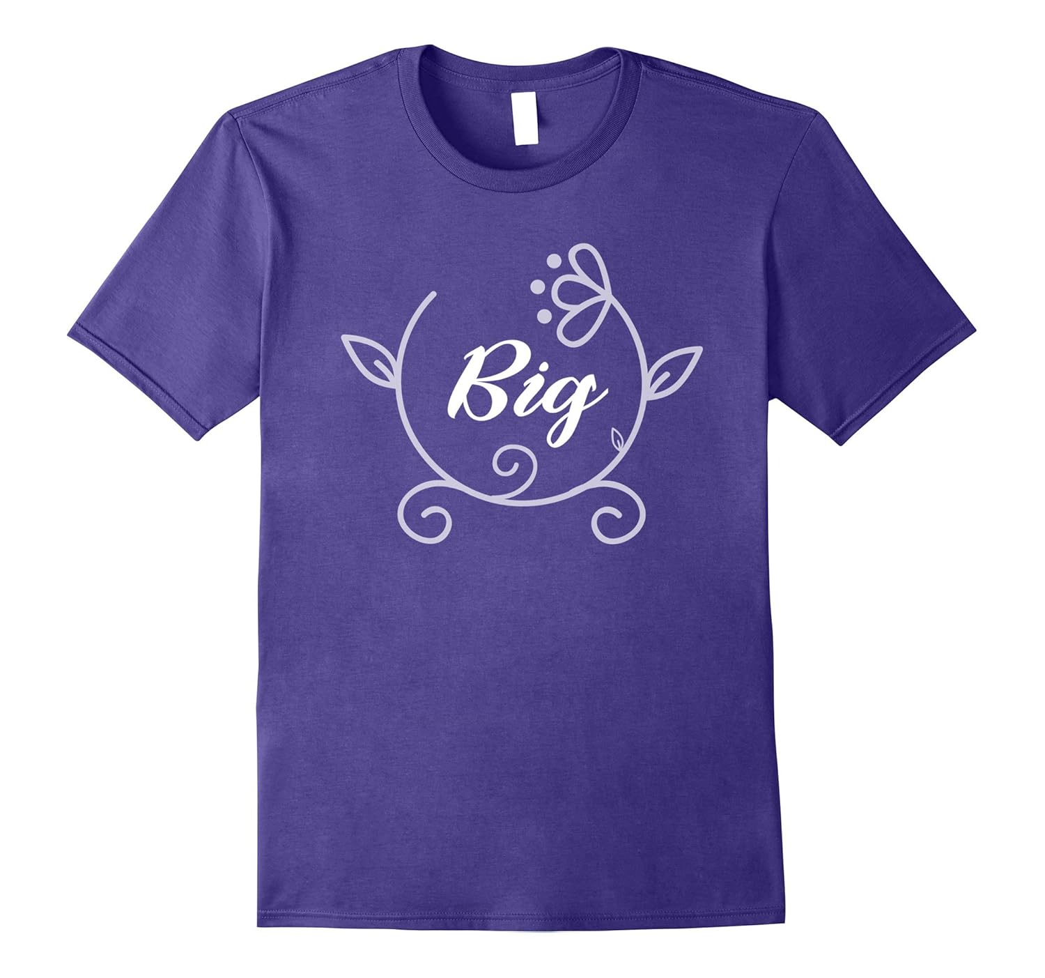 Sorority Big Sister - Matching Floral Wreath T-Shirt-Rose