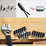 Sourcing Map 25Pcs Round End Caps 6mm 9mm 12mm 16mm 19mm Black Vinyl Kit view 5