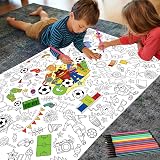 HOWAF Giant Football Colouring Poster 1188x840mm + 24 Pens - Kids Party Art view 6