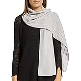 Fishers Finery Women's Cozy Cashmere Cable Knitted Winter Scarf | Black Label Box