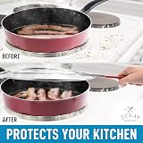 Zulay Large 29CM Frying Pan Splatter Screen - Stainless Steel Grease Guard view 6