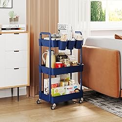 UDEAR 3-Tier Rolling Utility Cart with 12 Category