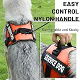Belababy Soft No Pull Dog Harness XS Orange Adjustable Service Vest Reflective view 5