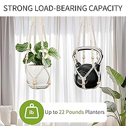 IDEEEPAN 3 Pack Macrame Plant Hanger