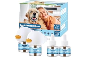 Dog Calming Diffuser 6-in-1 Kit Dog Appeasing Pheromone Relief Separation Anxiety, Equipped with 2 Plug in + 4 Refills 48ml V