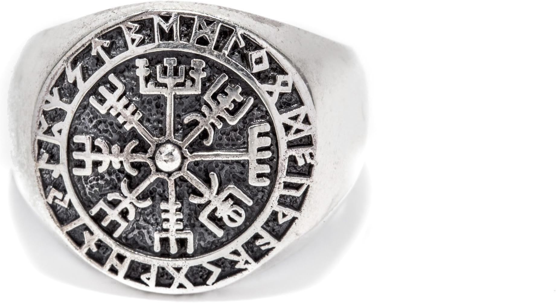 Windalf Runes Asatru Viking Circle Vegvesir Life Compass 925 Sterling Silver