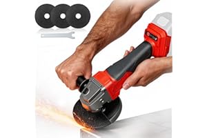 Noliven Cordless Angle Grinder Compatible with Milwaukee 18V Battery, 4-1/2" Brushless Electric Angle Grinder, Electric Grind