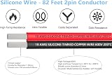 TUOFENG 18 AWG Silicone Wire 40m Reel Black 20m Red 20m 2 Conductor Flexible view 2