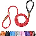 lynxking Dog Leash Slip Lead 5 6 8 FT Dog Training Leash Strong Heavy Duty Braided No Pull Training Lead Leashes for Large Dogs