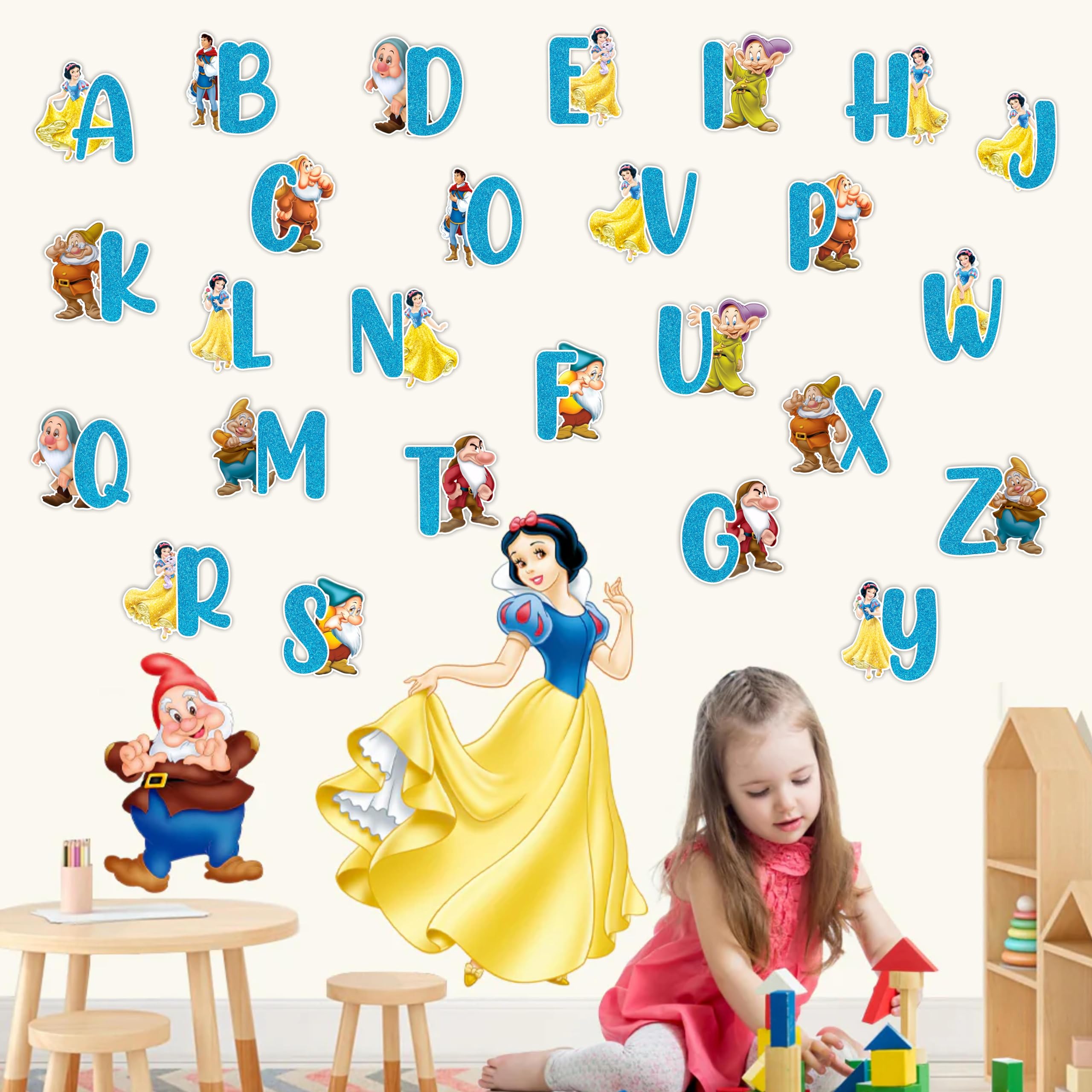 Seyal® Snow White and The Sevn Dwarfs A-Z Alphabet Wall Sticker — image 1