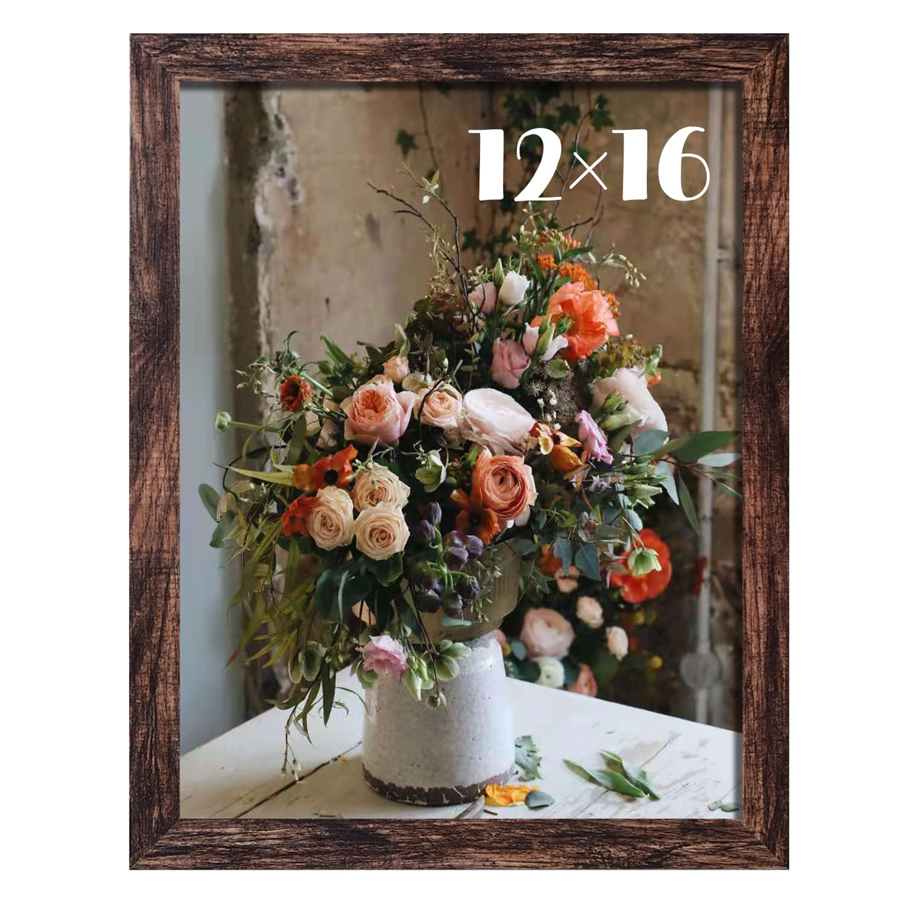 Photo 1 of SESEAT 12x16 Frame Wall Hanging Picture Frames, Brown, 1 Pack