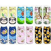 Benefeet Sox Funny Ankle Socks Cute Novelty No Show Animal Fruit Flower Cartoon Colorful Graphic Low Cut Socks for Women Girl