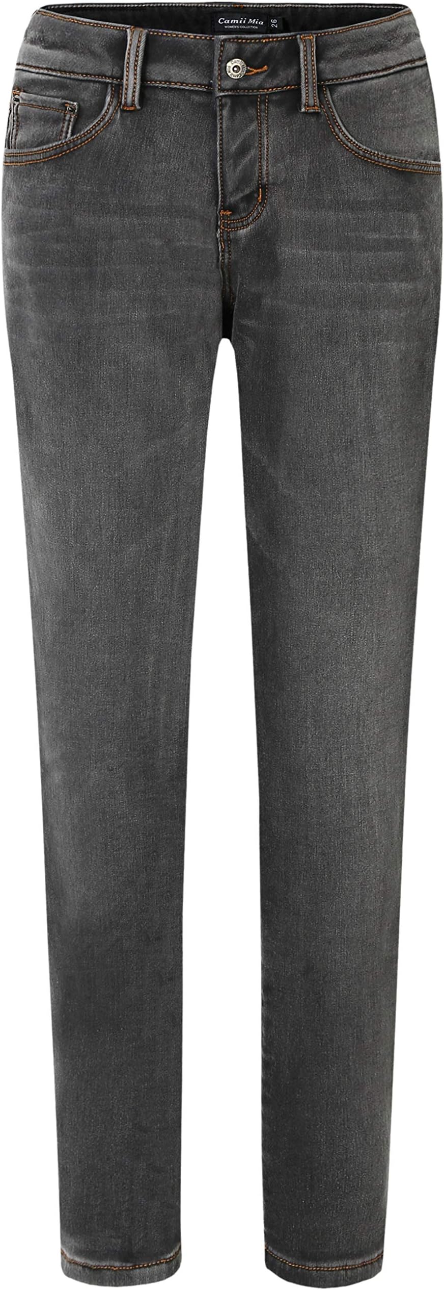 Camii Mia Women's Thermal Winter Stretch Skinny Fleece Lined Jeans Slim Fit Jeggings