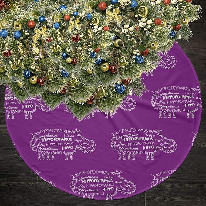 Calligramma Stella Di Natale.Ererba228 Ippopotamo Calligramma Viola Albero Di Natale Gonna Rustico Albero Di Natale Decorazioni Gonne Vacanza Decorazioni Per Festa Amazon It Casa E Cucina