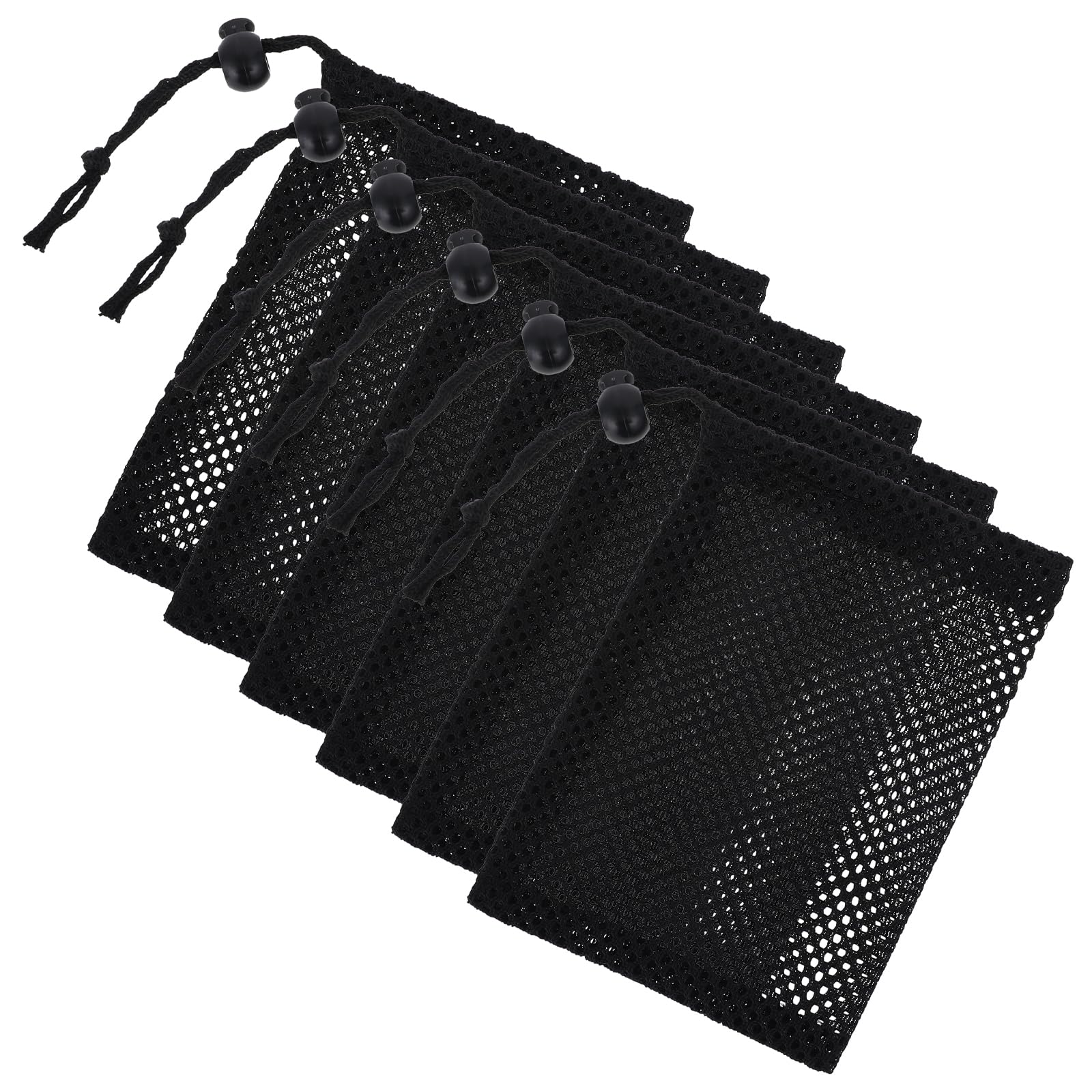6 Pcs Nylon Storage Mesh Bags, 6 X 4" Mesh Drawstring Bag, Portable Nylon Storage Bags, Small Mesh Bag, Small Travel Stuff Bags