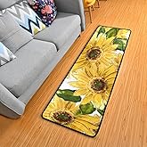 Blooming Sunflowers Kitchen Rugs Non-Slip Soft Doormats Bath Carpet Floor Runner Area Rugs for Home Dining Living Room Bedroom 72