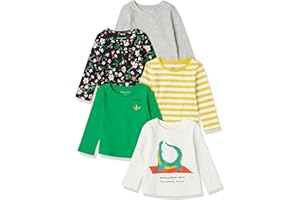 �鶹�� Essentials Girls Girls' 5-Pack Long Sleeve Cotton Fashion Tees
