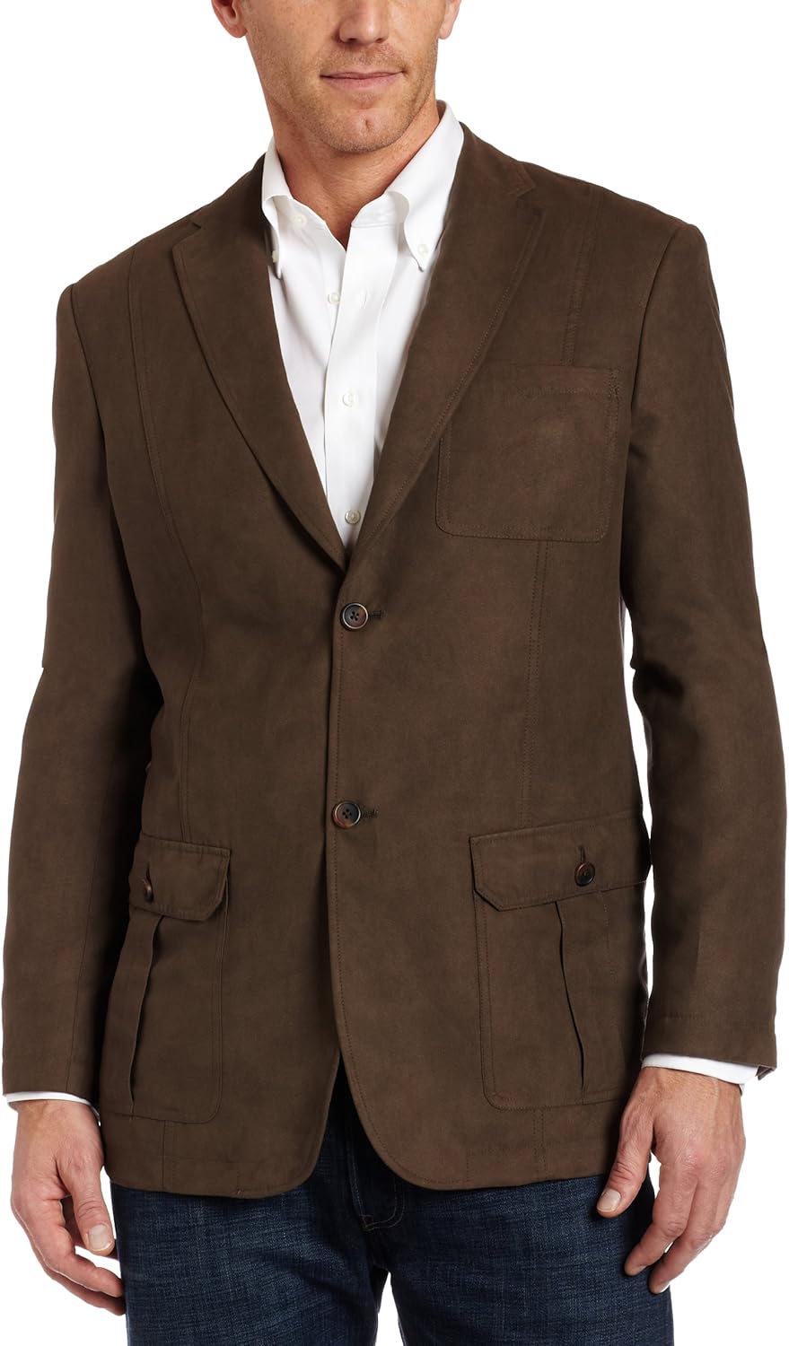 Perry Ellis Mens Micro Suede Sportcoat, Olive, S38/1RG at Amazon Men’s