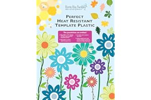 Karen Kay Buckley® Perfect Heat-Resistant Template Plastic, Four 8-1/2” X 11” Sheets for Prepared Edge Appliqué, Quilting, Patchwork, Sewing. Ironable with Dry/Medium Heat. Feeds Through Copy Machine