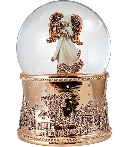 Amazon.com: Silver & Gold Revolving Angel 100mm Water Globe San