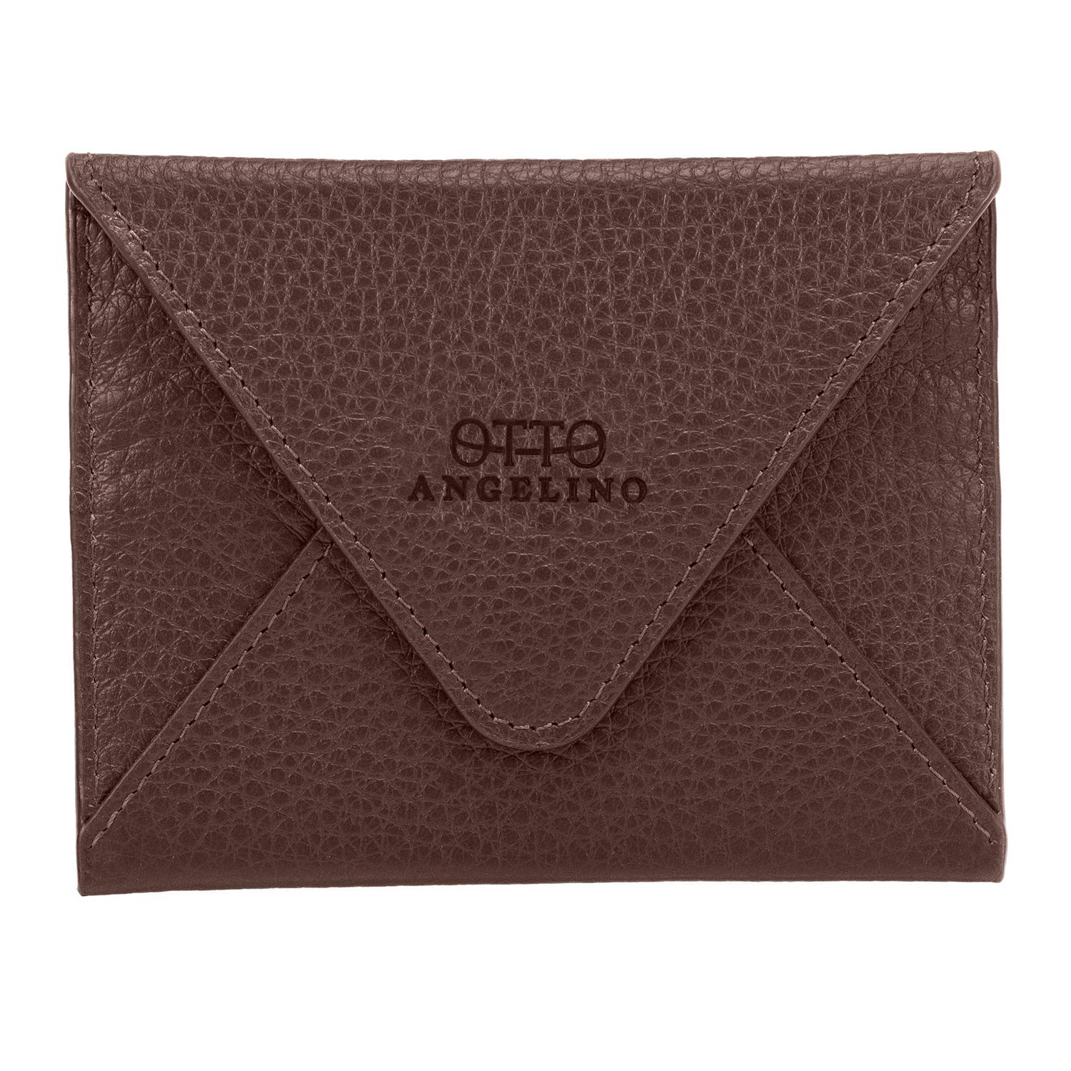 Otto Angelino Genuine Leather Credit Card Holder and Travel Wallet Envelope with Magnetic Clasp, Credit Card Holder - Unisex