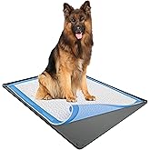 TidyFriend Dog Pee Pad Holder Tray Fits for 27.5” x 44” Pee Pads with Corner Lock Holes, Raised Edges, Non-Spill, Easy to Clean Silicone Dog Potty Tray Holder, for Indoor Floor Protection (Grey)