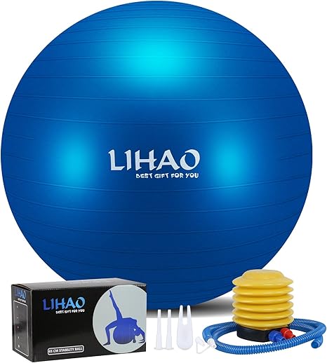 LIHAO Pelota Pilates Pelota Fitness Pelota Yoga 65 cm con Bomba ...