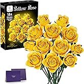 Soolio Rose Flower Bouquet Building Set for Adults, Valentine's Day Gifts for Women Wife Girlfriend, Buildable Artificial Flo