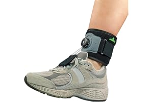 JOMECA Drop Foot Brace with Reel-Adjust Dorsiflexion Drop Foot Support Lifting Up Foot Drop Brace for Walking with Shoes for Foot Drop Cause by ALS,MS,Stroke,Diabetic Neuropathy AFO Fit Women & Men (1, Gray-Black)