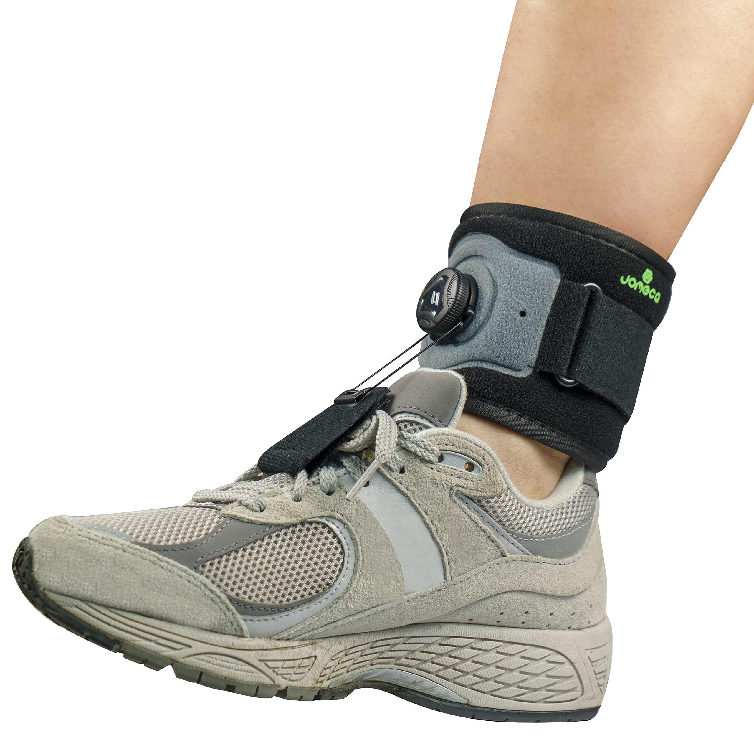Photo 1 of JOMECA Drop Foot Brace with Reel-Adjust Dorsiflexion Drop Foot Support Lifting Up Foot Drop Brace  (1, Gray-Black)