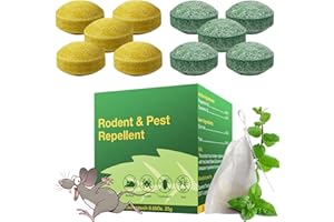 EFFVES Mice Repellent Ball 10 Pack,Peppermint Oil Mouse and Squirrel Deterrent for Indoor Attic Garage, Safe for Pets & Family, Natural Repellent to Keep Rodents Away from Garden and Home.