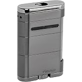 XIKAR Allume Triple Jet Tabletop Lighter, Engineered for Performance, Crisp Side Squeeze Ignition, Gunmetal