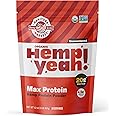 Manitoba Harvest Hemp Yeah Organic Max Protein Powder, Unsweetened, 32oz, with 20g Protein and 4.5g Omegas 3&6 per Serving, Keto-Friendly, Preservative Free, Non-GMO, Packaging May Vary