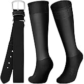 Zhanmai Baseball Belt and Socks Combo Adjustable Softball Socks and Belt Elastic for Youth Boys Girls, Adult