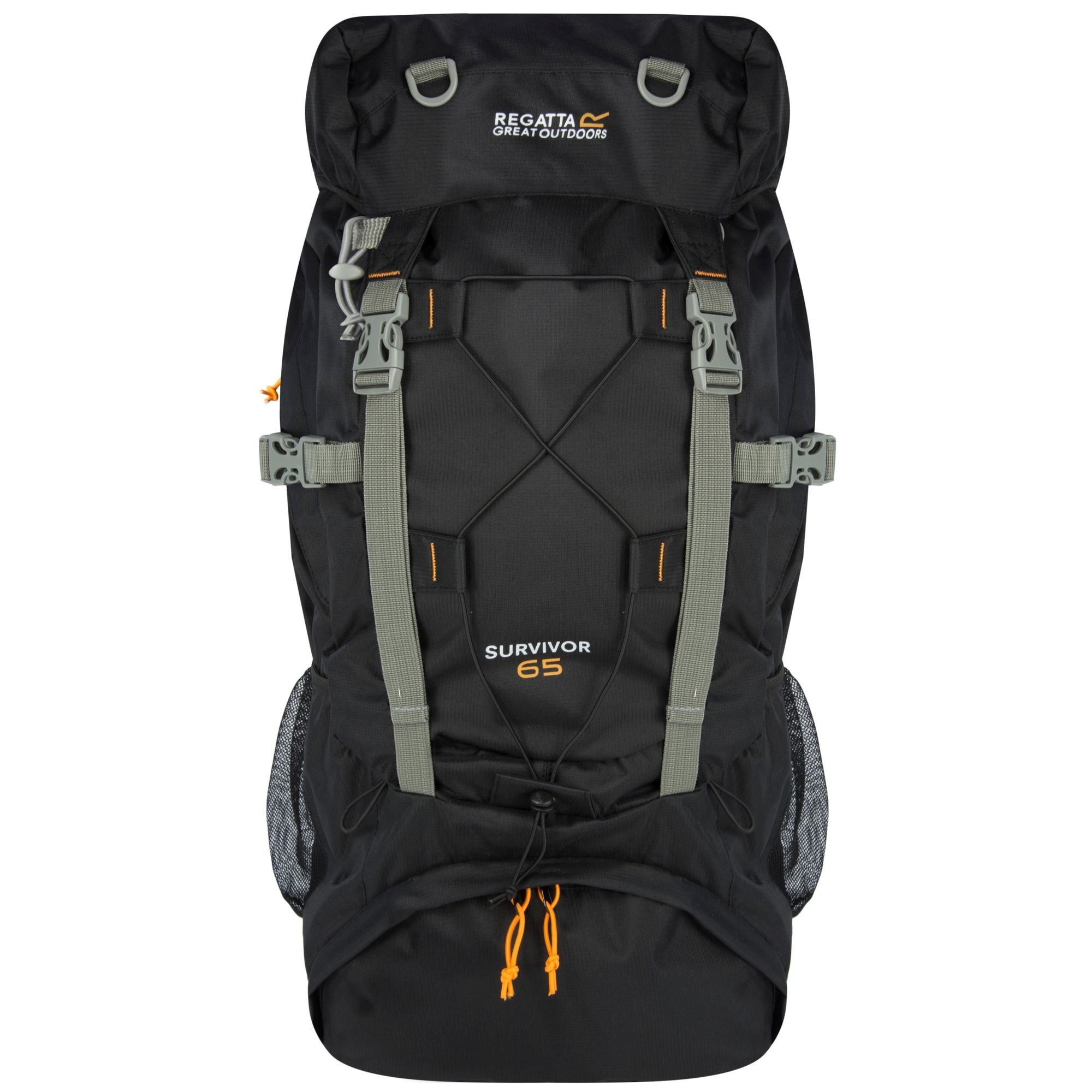 Regatta Survivor III Hardwearing Padded Camping and Hiking Rucksack - Black, 65 Litre — image 1
