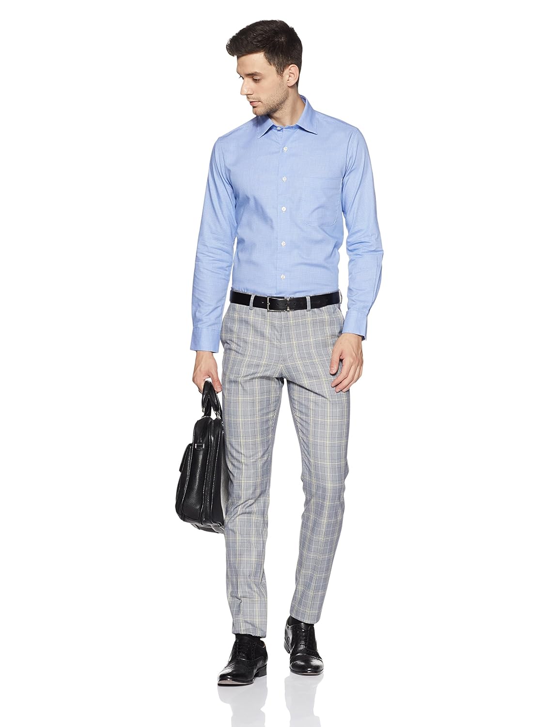 arrow men's plain regular fit cotton formal shirt