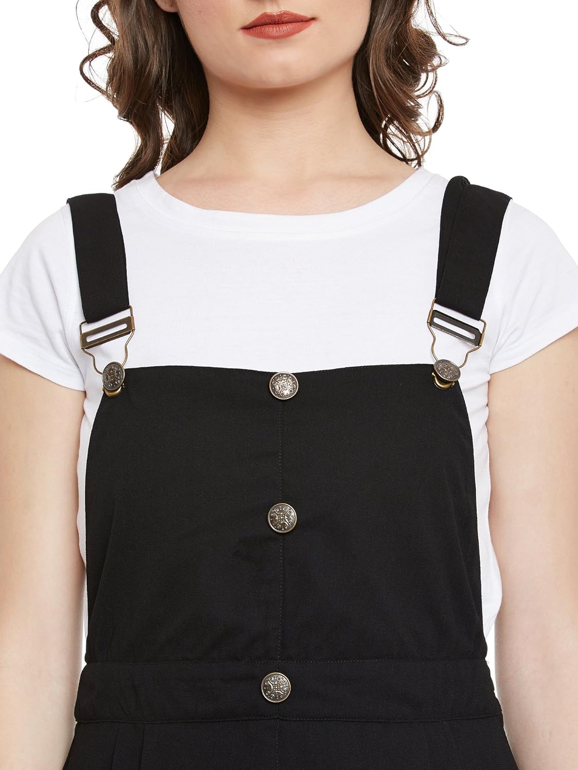 bohobi women's black dungaree