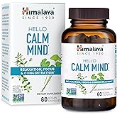Himalaya Hello Calm Mind Herbal Supplement, with Bacopa, L-Theanine, Gotu Kola, Supports Concentration & Focus, Cognitive Function, Clear Thinking, Relaxation, Vegan, Gluten Free, 60 Capsules