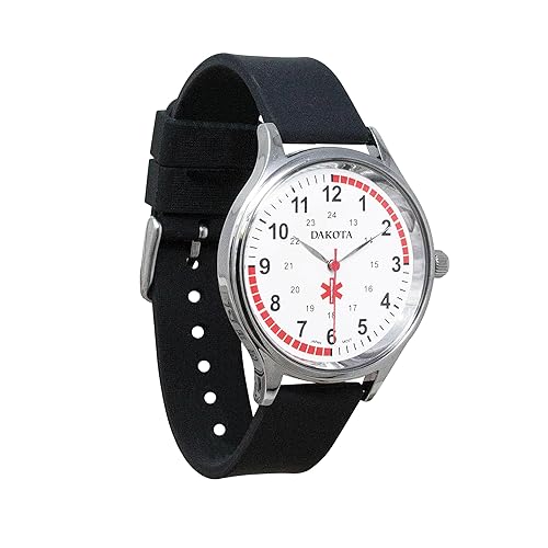 Dakota Nurse Watch for Nurse, Doctor, EMT and Medical Students – Scrub  Watch, Easy Read Dial, Military Time with Second Hand, Silicone Band, Water  - Main Image