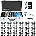 EXMAX ATG-100T 195MHz Wireless Tour Guide System Voice Transmission Simultaneous Translation Equipment for Interpreter Conference Church Walking Tour (1 Transmitter 18 Receivers + 32-slot Charge Case)