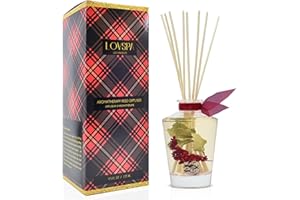 LOVSPA Holiday Reed Diffuser Set – Festive Christmas Scent Diffuser with Natural Botanicals - Non-Toxic Oil Reed Diffuser - Made in The USA