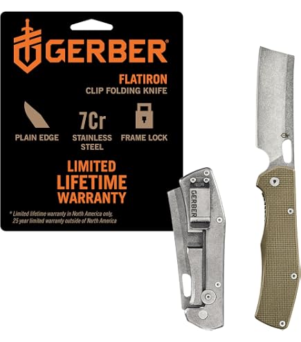 Gerber Gear Asada EDC Folding Cleaver Pocket Knife for Camping