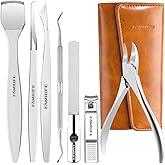Famlife 7-Piece Professional Pedicure Kit with Toenail Scissors Cuticle Trimmer Nail File Pedicure Knife Blade,Stainless Steel Tools Ingrown Toenail Removal Kit for Nail Care