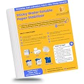 New brothread 6PCS 8.5"x11" Sticky Water Soluble Embroidery Stabilizer | Printable Paper Stabilizer, Medium Weight, Allowed for Print or Draw Patterns, Best for Hand &amp; Machine Embroidery