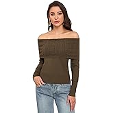 ZAFUL Women's Cropped Knit Sweater Boat Neck Long Sleeve Pullover Jumper Top