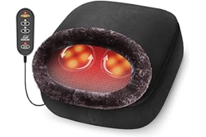 Snailax 2-in-1 Shiatsu Foot and Back Massager with Heat - Kneading Foot Warmer, Electric Feet Massage, Massagers for Back,Leg